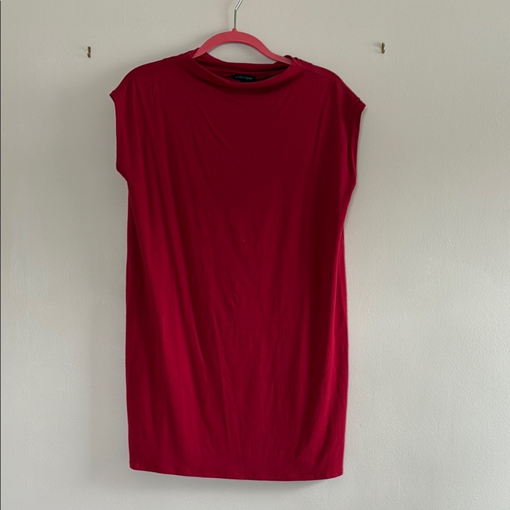 Eileen Fisher Red Cap Sleeve Tunic